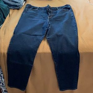 Dark wash blue jeans